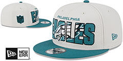 Eagles 2023 NFL DRAFT SNAPBACK Stone-Green Hat by New Era - 2nd View