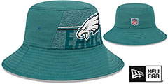 Eagles 2023 NFL TRAINING CAMP BUCKET Green Hat by New Era - 2nd View