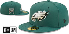 Eagles BANNER SIDE-PATCH Green Fitted Hat by New Era - 2nd View