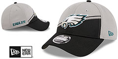 Eagles DASHMARK SIDELINE SNAPBACK Grey-Black Hat by New Era - 2nd View