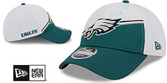 Eagles DASHMARK SIDELINE SNAPBACK White-Green Hat by New Era - 2nd View