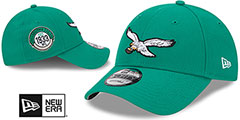 Eagles HISTORIC SIDELINE SNAPBACK Green Hat by New Era - 2nd View