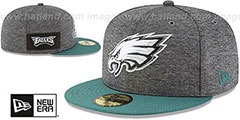 Eagles HOME ONFIELD STADIUM Charcoal-Green Fitted Hat by New Era - 2nd View