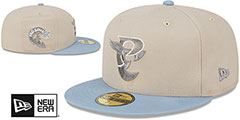 Eagles NFL CITY ORIGINALS Beige-Powder Fitted Hat by New Era - 2nd View