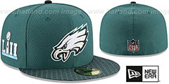 Eagles NFL SUPER BOWL LII ONFIELD Green Fitted Hat by New Era - 2nd View