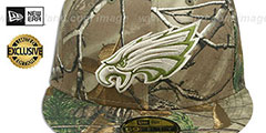 Eagles NFL TEAM-BASIC Realtree Camo Fitted Hat by New Era - 2nd View