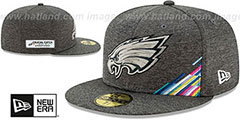 Eagles ONFIELD CRUCIAL CATCH Grey Fitted Hat by New Era - 2nd View