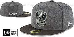 Eagles ROAD ONFIELD STADIUM Charcoal-Black Fitted Hat by New Era - 2nd View