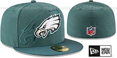 Eagles STADIUM SHADOW Green Fitted Hat by New Era - 2nd View