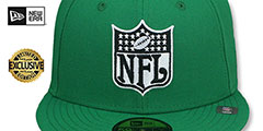 Eagles THROWBACK NFL SHIELD-BASIC Green Fitted Hat by New Era - 2nd View