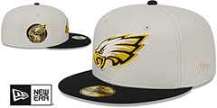 Eagles TWO-TONE STONE Fitted Hat by New Era - 2nd View