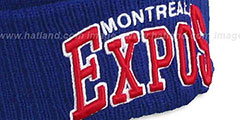 Expos COOP ARCHED-RIBBED Royal Knit Beanie Hat by New Era - 2nd View