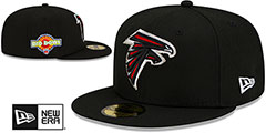 Falcons 1994 PRO BOWL SIDE-PATCH Black Fitted Hat by New Era - 2nd View