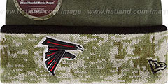 Falcons 2014 SALUTE-TO-SERVICE Knit Beanie Hat by New Era - 2nd View