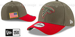 Falcons 2017 SALUTE-TO-SERVICE FLEX Green-Red Hat by New Era - 2nd View