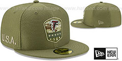 Falcons 2019 SALUTE-TO-SERVICE Olive Fitted Hat by New Era - 2nd View