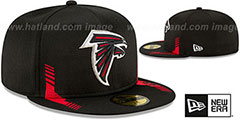 Falcons 2021 NFL SIDELINE HOME Black Fitted Hat by New Era - 2nd View