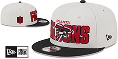 Falcons 2023 NFL DRAFT SNAPBACK Stone-Black Hat by New Era - 2nd View