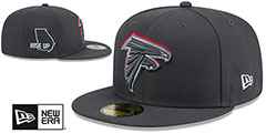 Falcons 2024 ONSTAGE NFL DRAFT Grey Fitted Hat by New Era - 2nd View