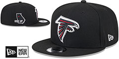 Falcons 2024 NFL DRAFT SNAPBACK Black Hat by New Era - 2nd View