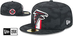 Falcons 2024 NFL SIDELINE Black Fitted Hat by New Era - 2nd View