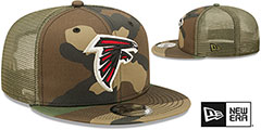 Falcons ARMY CAMO TRUCKER Hat by New Era - 2nd View