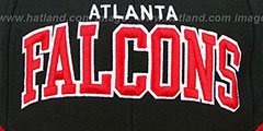 Falcons BLOCK-ARCH SNAPBACK Black-Red Hat by Mitchell and Ness - 2nd View