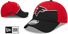 Falcons DASHMARK SIDELINE SNAPBACK Red-Black Hat by New Era - 2nd View