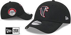 Falcons HISTORIC SIDELINE SNAPBACK Black Hat by New Era - 2nd View