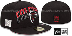 Falcons NFL 2013 DRAFT Black 59FIFTY Fitted Hat by New Era - 2nd View