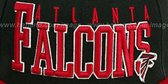 Falcons NFL 2T CHOP-BLOCK Black-Red Fitted Hat by New Era - 2nd View