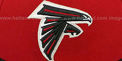 Falcons NFL 2T-TEAM-BASIC Red-Black Fitted Hat by New Era - 2nd View