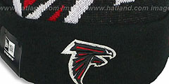 Falcons NFL-BIGGIE Black Knit Beanie Hat by New Era - 2nd View