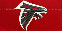 Falcons NFL JERSEY-STRIPE Red Fitted Hat by New Era - 2nd View