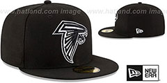 Falcons NFL TEAM-BASIC Black-White Fitted Hat by New Era - 2nd View