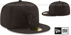 Falcons NFL TEAM-BASIC BLACKOUT Fitted Hat by New Era - 2nd View