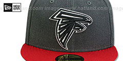 Falcons NFL TEAM-BASIC Charcoal-Red Fitted Hat by New Era - 2nd View