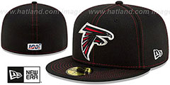 Falcons ONFIELD SIDELINE ROAD Black Fitted Hat by New Era - 2nd View