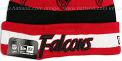 Falcons REPEATER SCRIPT Knit Beanie Hat by New Era - 2nd View