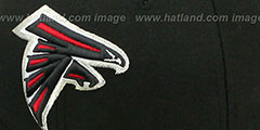 Falcons SIDE TEAM-PATCH Black Fitted Hat by New Era - 2nd View