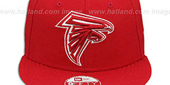 Falcons TEAM-BASIC SNAPBACK Red-White Hat by New Era - 2nd View