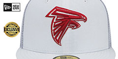 Falcons TEAM-BASIC TRUCKER White Fitted Hat by New Era - 2nd View