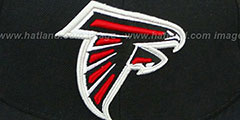 Falcons VERTICAL DAZZLE Black Fitted Hat by Reebok - 2nd View