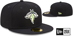 Fireflies MILB ONFIELD HOME Navy Fitted Hat by New Era - 2nd View