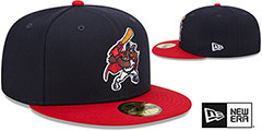 Fisher Cats MILB MARVEL DEFENDERS Navy-Red Fitted Hat by New Era - 2nd View