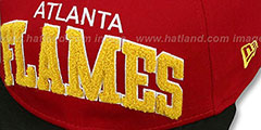 Flames CHENILLE-ARCH SNAPBACK Red-Black Hat by New Era - 2nd View