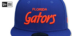 Florida NCAA TEAM-SCRIPT Royal Fitted Hat by New Era - 2nd View