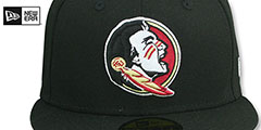 Florida State NCAA TEAM-BASIC Black Fitted Hat by New Era - 2nd View