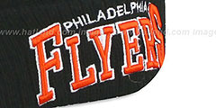 Flyers ARCHED-RIBBED Black Knit Beanie Hat by New Era - 2nd View