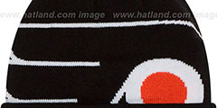 Flyers COLOSSAL-TEAM Black Knit Beanie Hat by New Era - 2nd View